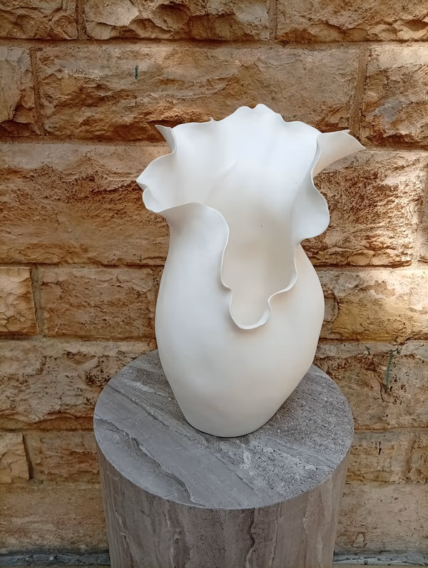 Ethereal Waves Ceramic Vase